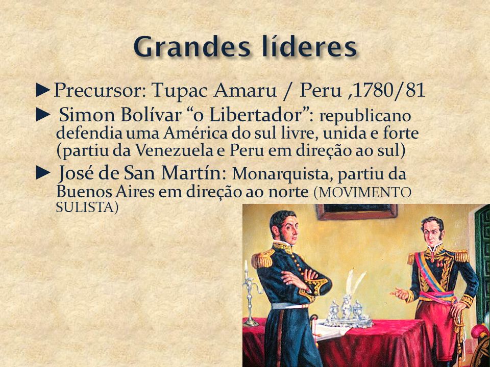 Grandes líderes ►Precursor: Tupac Amaru / Peru ,1780/81
