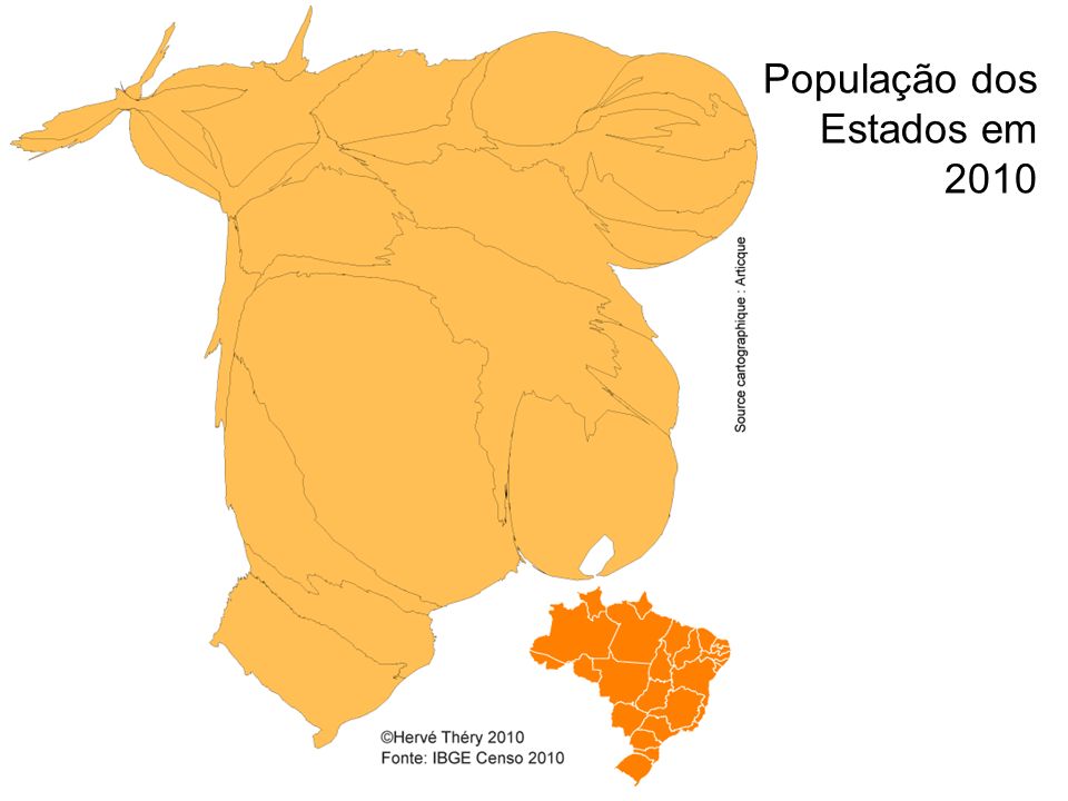 População dos Estados em 2010