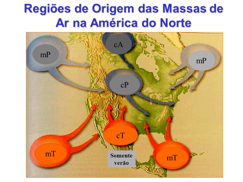 Regiões de Origem das Massas de Ar na América do Norte