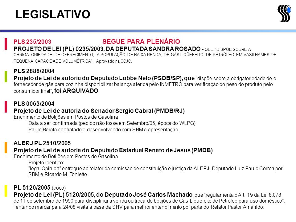 LEGISLATIVO PLS 235/2003 SEGUE PARA PLENÁRIO