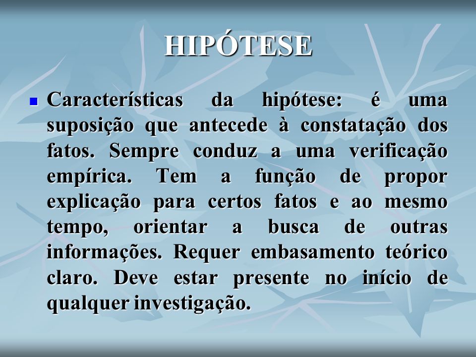 HIPÓTESE