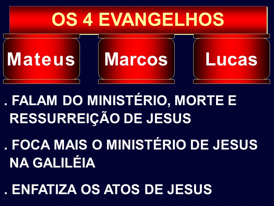 OS 4 EVANGELHOS Mateus Marcos Lucas