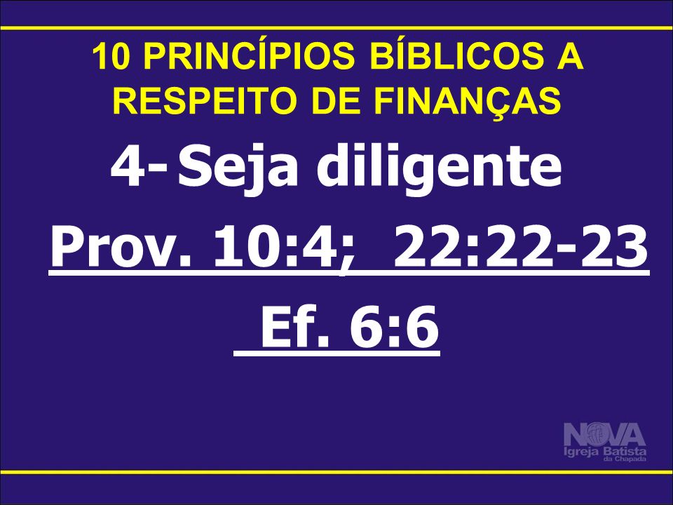 10 PRINCÍPIOS BÍBLICOS A RESPEITO DE FINANÇAS