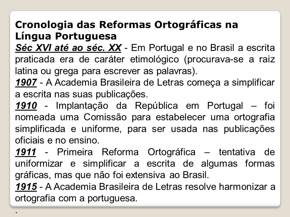 ApresentaçãO Reforma Ortografica