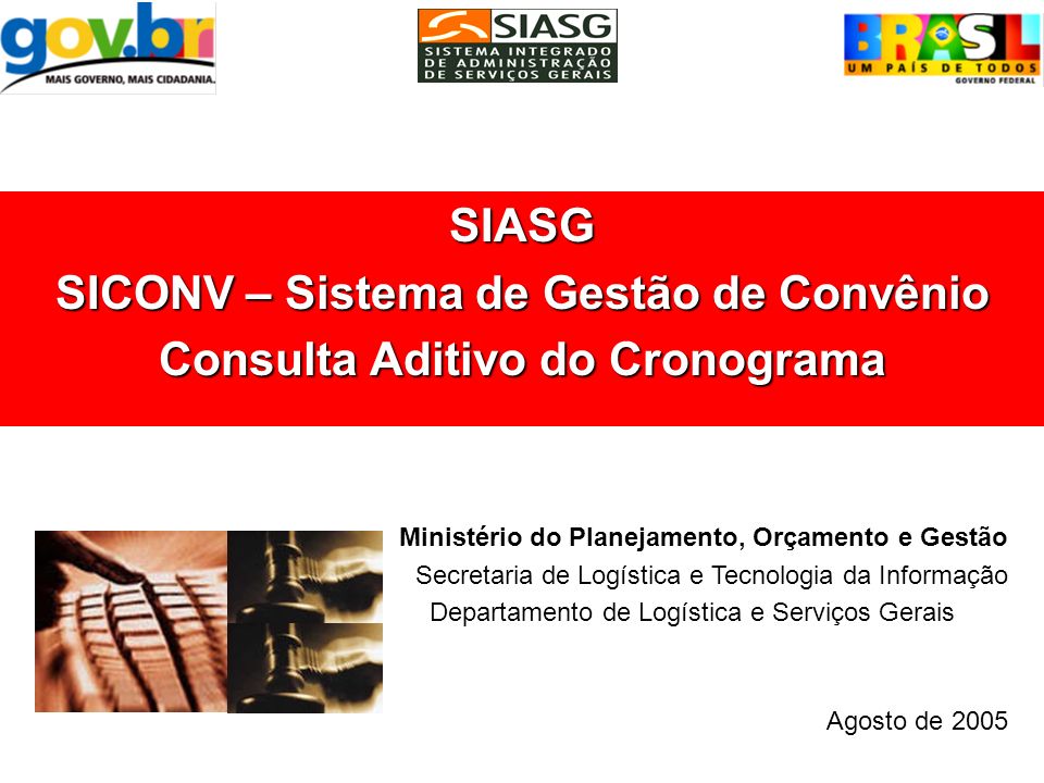 SICONV – Sistema de Gestão de Convênio Consulta Aditivo do Cronograma