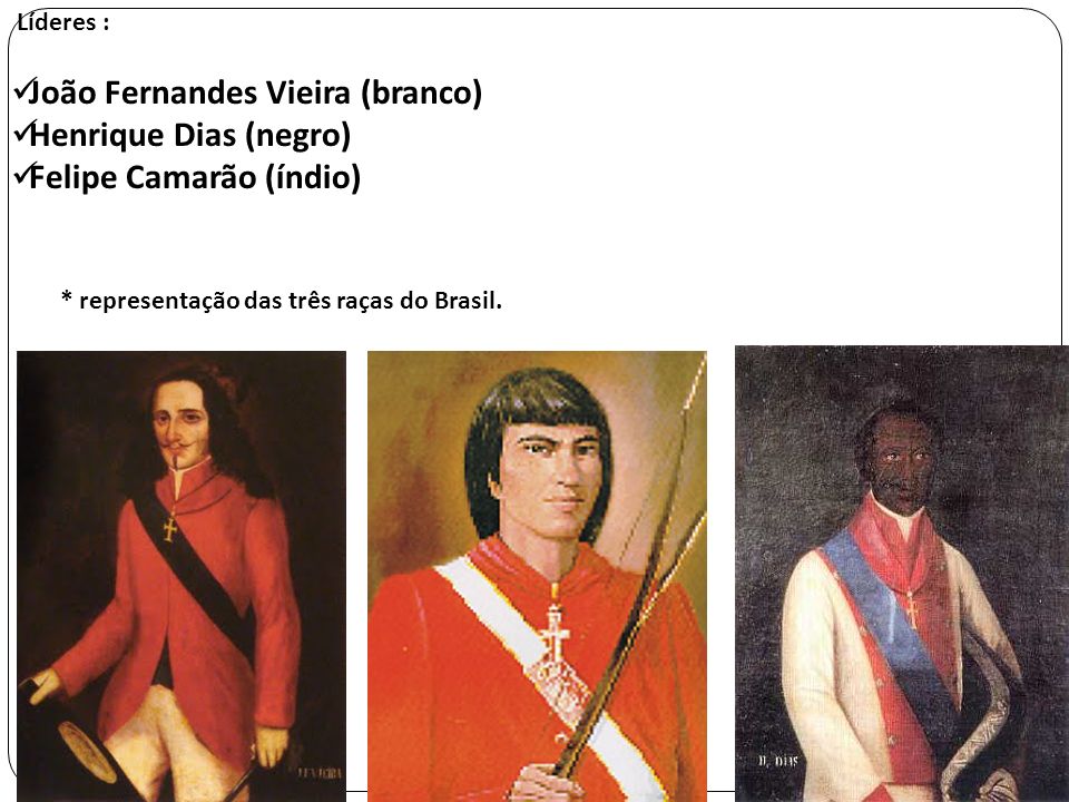 João Fernandes Vieira (branco) Henrique Dias (negro)