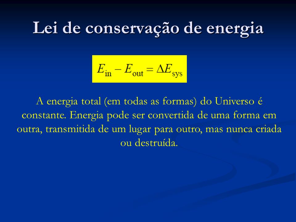 Lei de conservação de energia