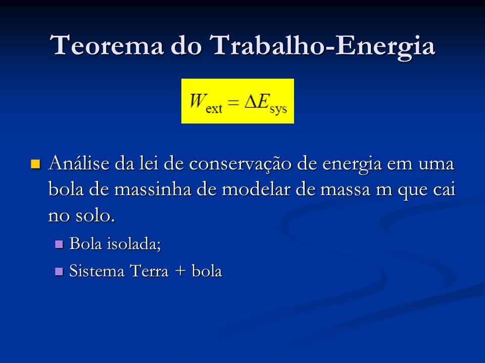 Teorema do Trabalho-Energia