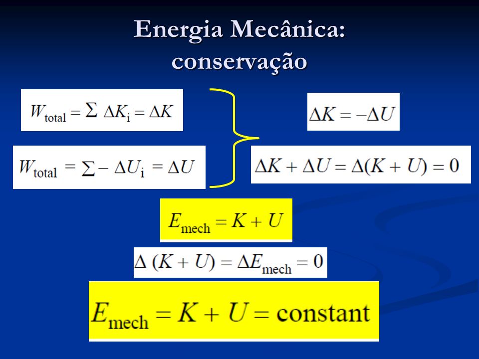 Energia Mecânica: conservação