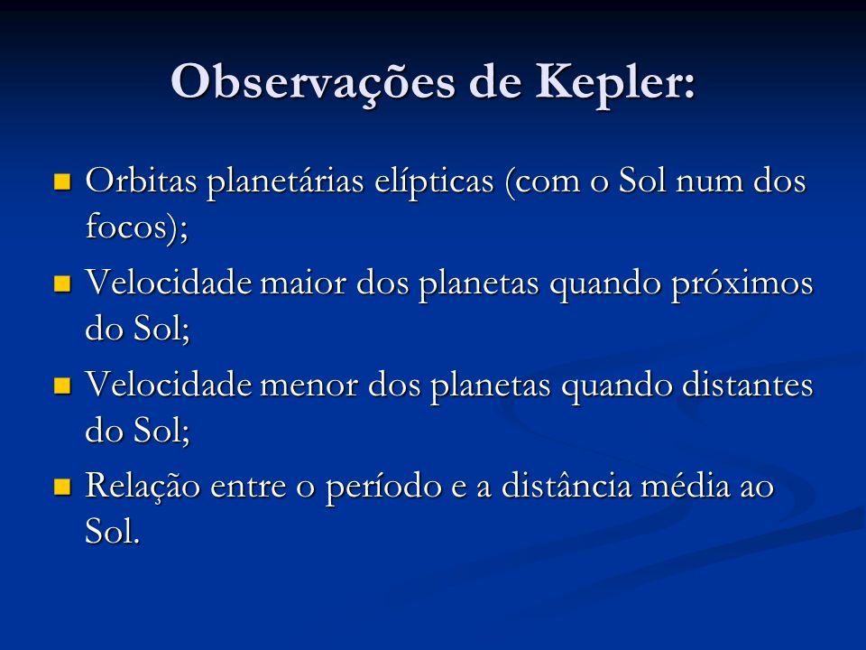 Observações de Kepler: