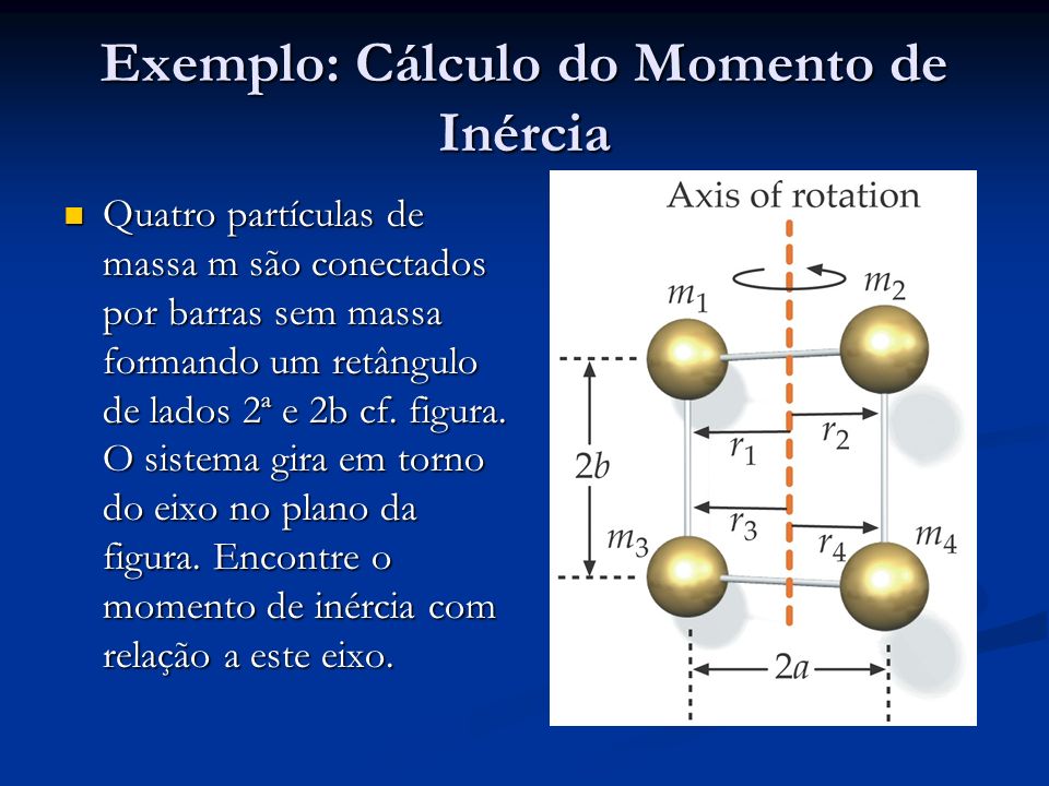 Exemplo: Cálculo do Momento de Inércia