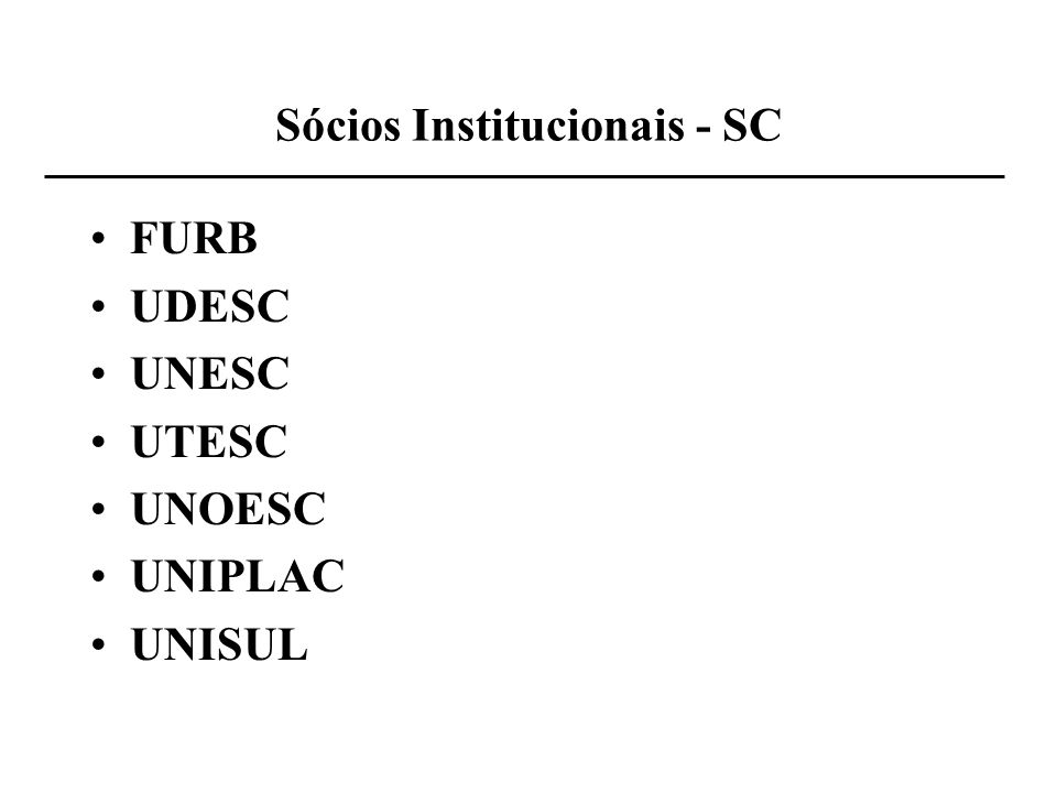 Sócios Institucionais - SC