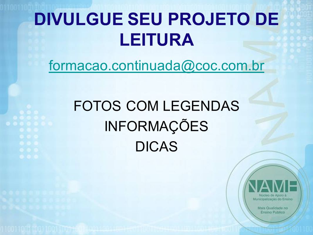 Divulgue seu Projeto