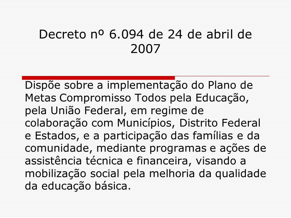 Decreto nº de 24 de abril de 2007