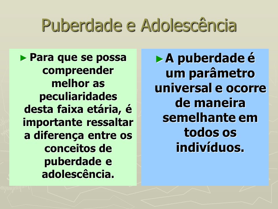 Puberdade e Adolescência