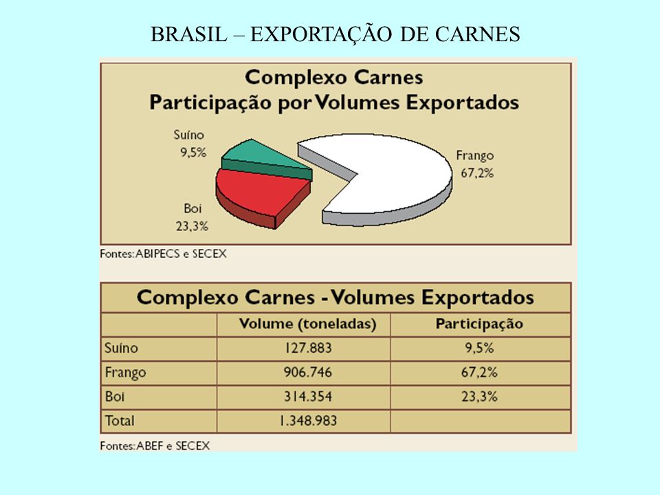 BRASIL – EXPORTAÇÃO DE CARNES
