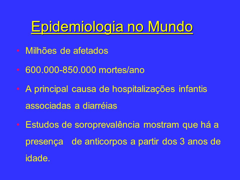 Epidemiologia no Mundo