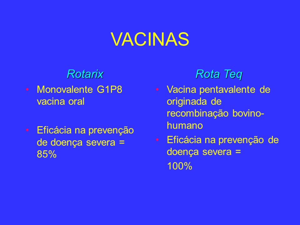 VACINAS Rotarix Rota Teq Monovalente G1P8 vacina oral