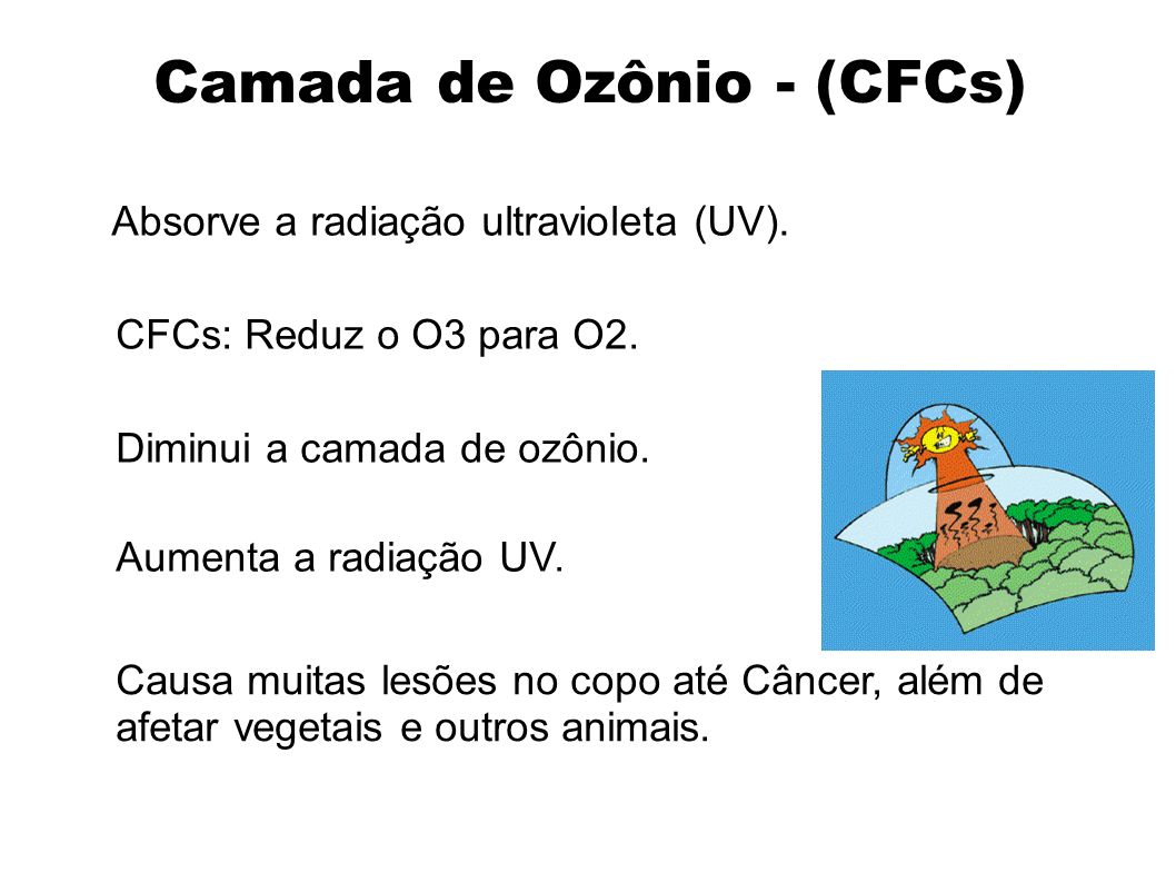 Camada de Ozônio - (CFCs)‏