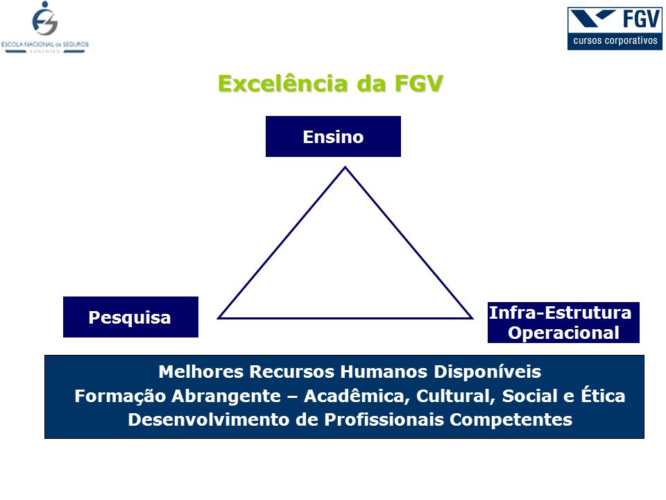 Excelência da FGV Ensino Pesquisa Infra-Estrutura Operacional