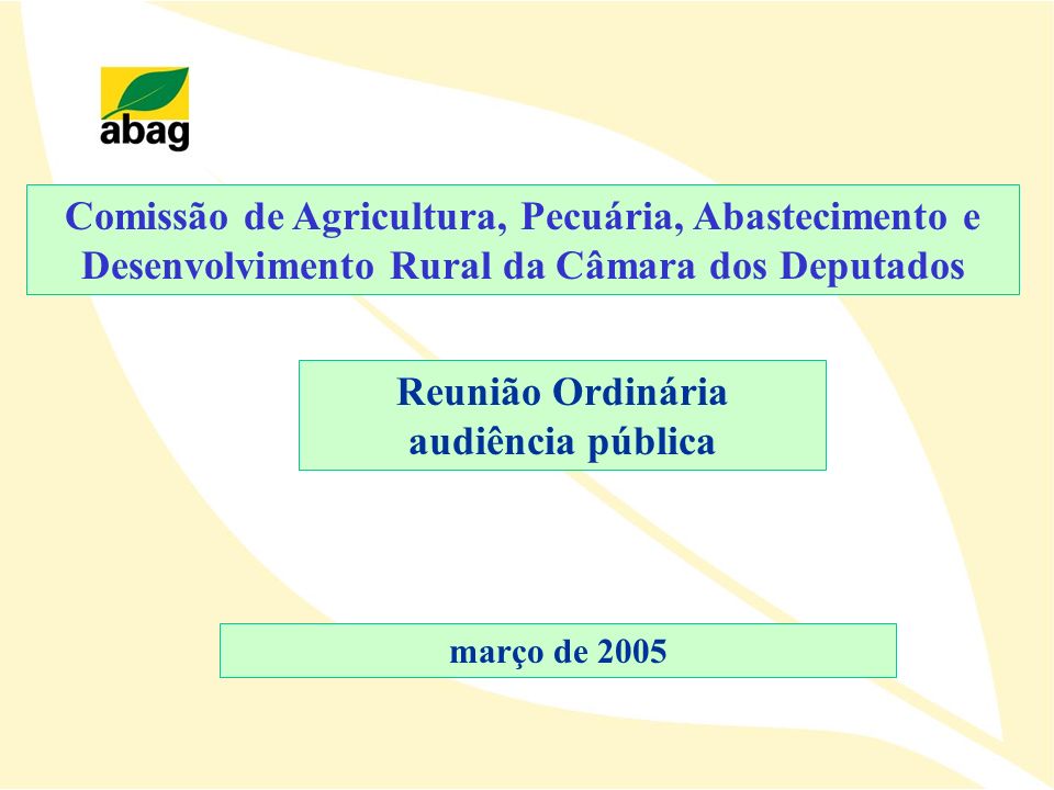 Comissão de Agricultura, Pecuária, Abastecimento e Desenvolvimento Rural da Câmara dos Deputados