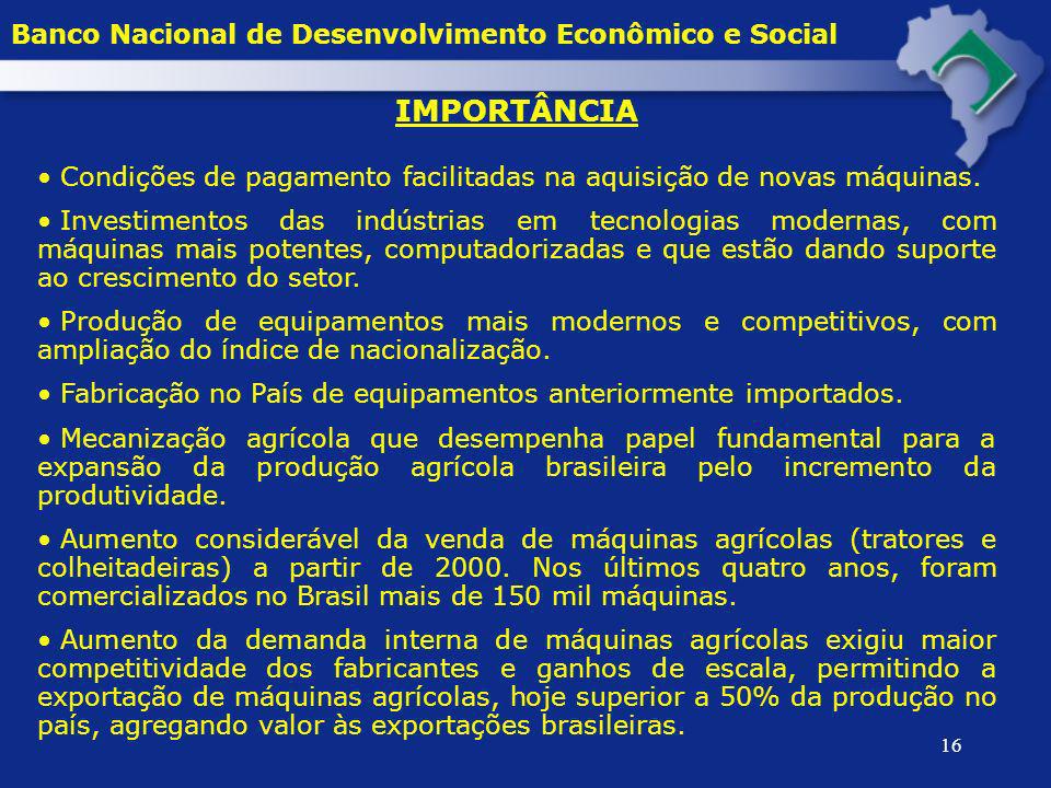 IMPORTÂNCIA Banco Nacional de Desenvolvimento Econômico e Social