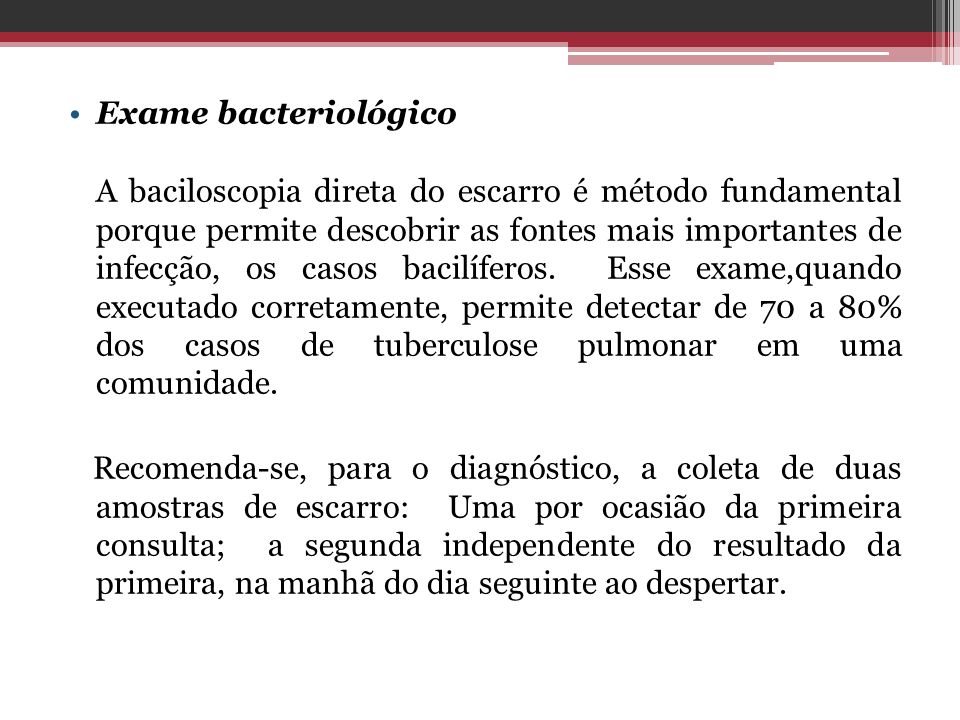 Exame bacteriológico