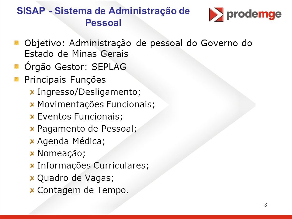 SISAP - Sistema de Administração de Pessoal