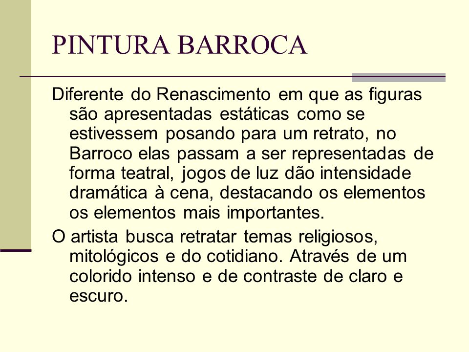 PINTURA BARROCA