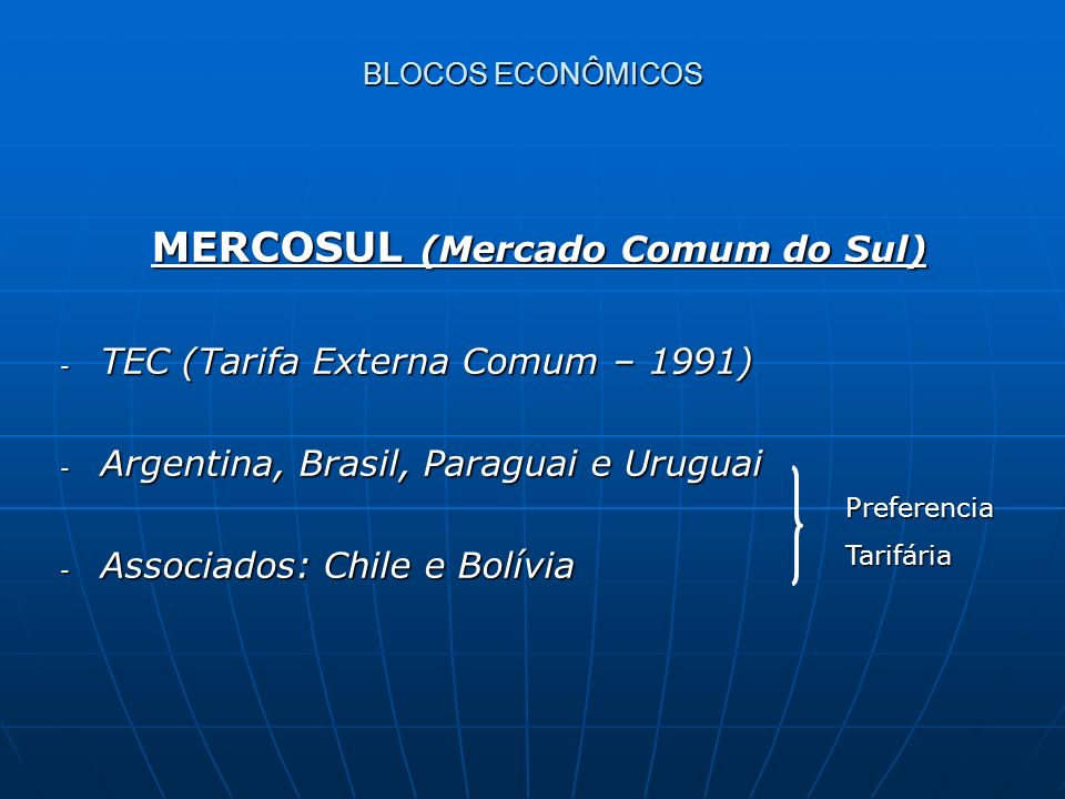 MERCOSUL (Mercado Comum do Sul)