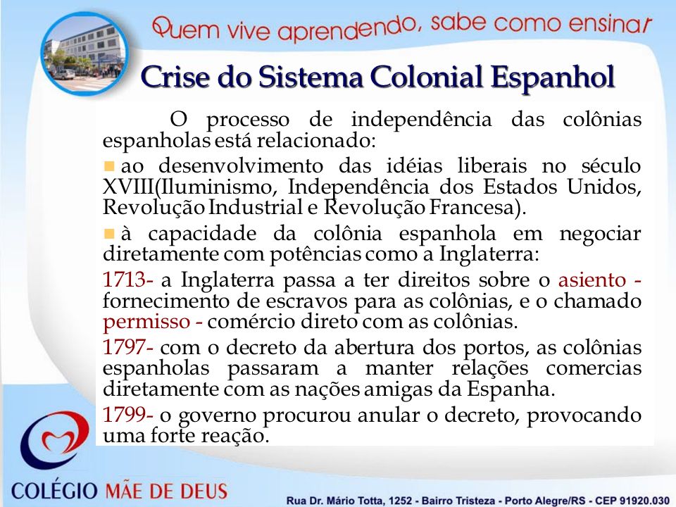Crise do Sistema Colonial Espanhol