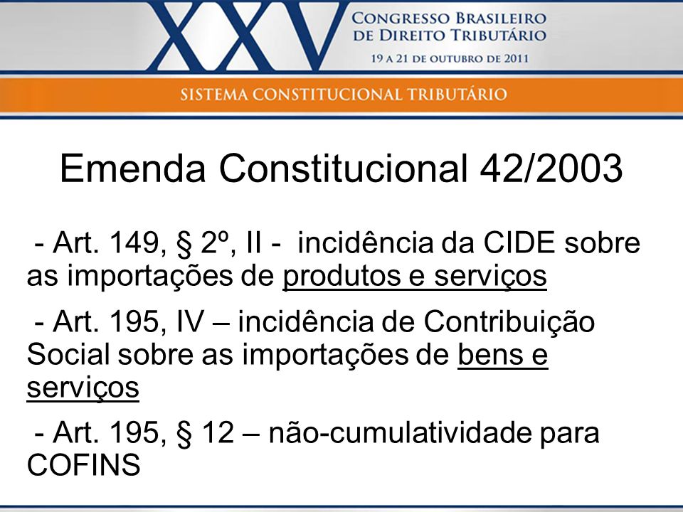 Emenda Constitucional 42/2003