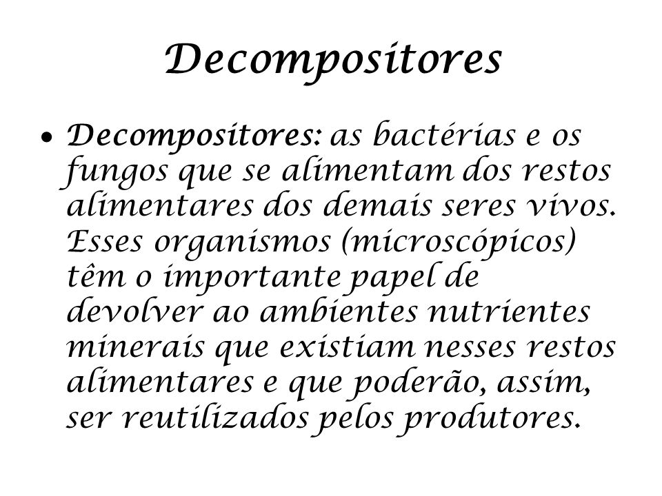 Decompositores