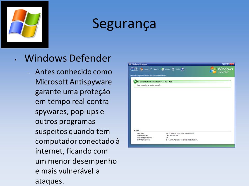 Segurança Windows Defender