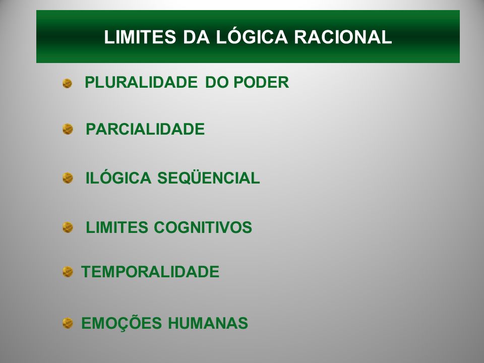 LIMITES DA LÓGICA RACIONAL