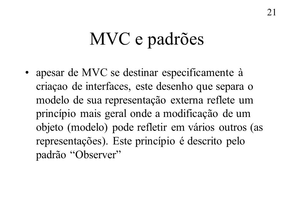 MVC e padrões