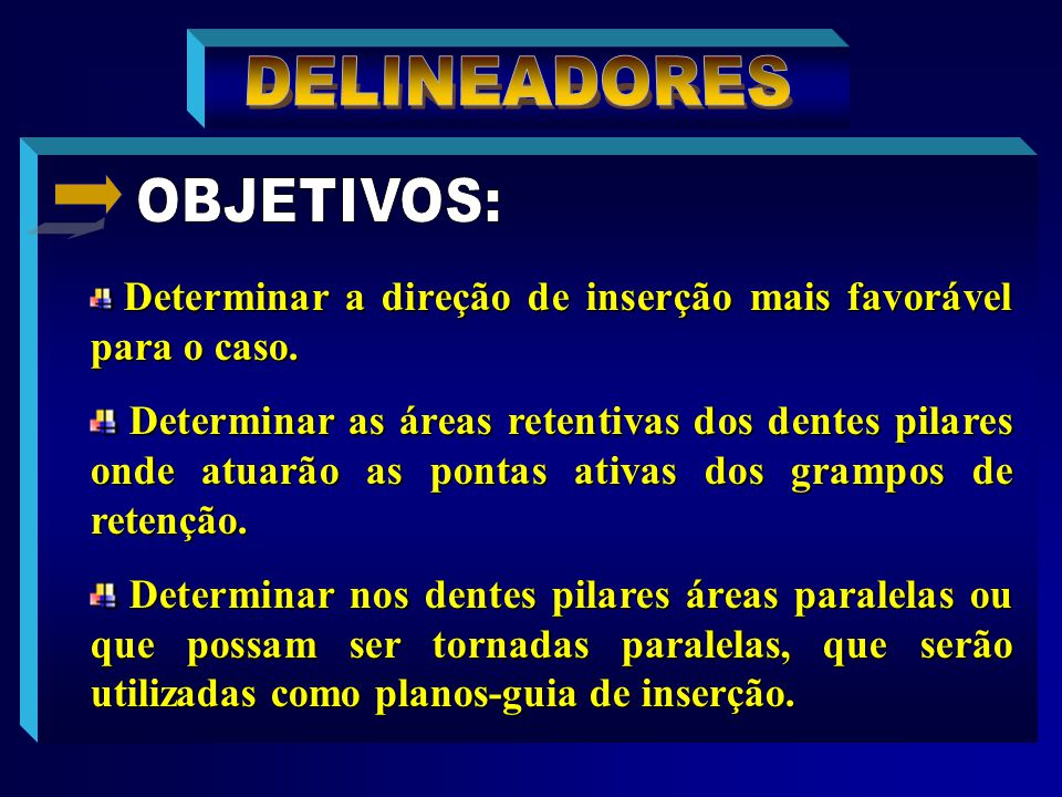 DELINEADORES OBJETIVOS:
