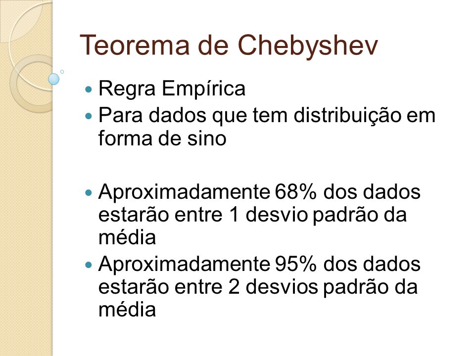Teorema de Chebyshev Regra Empírica