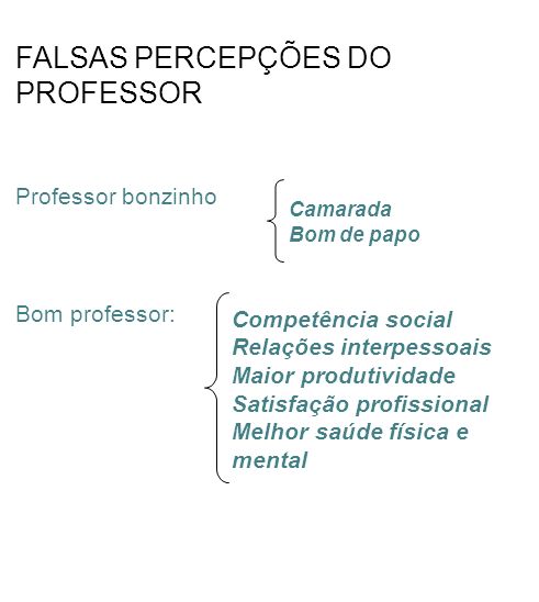 FALSAS PERCEPÇÕES DO PROFESSOR