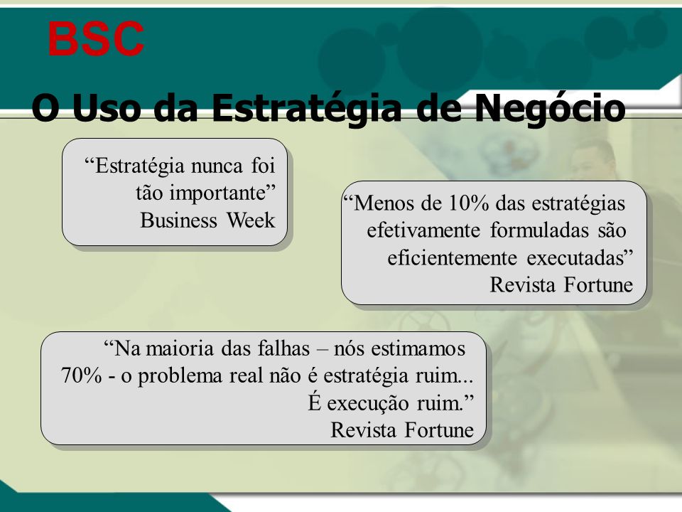 BSC O Uso da Estratégia de Negócio