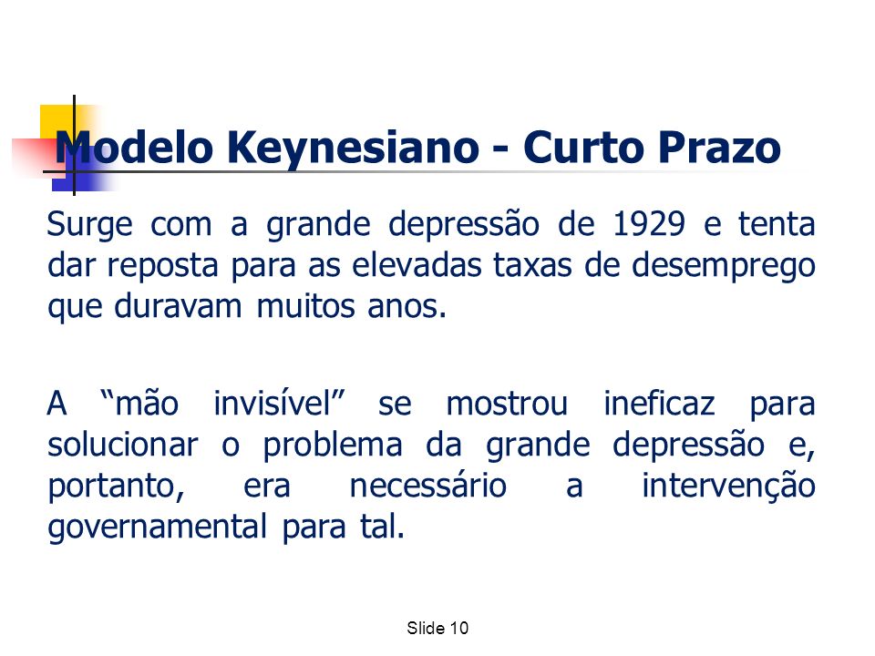 Modelo Keynesiano - Curto Prazo