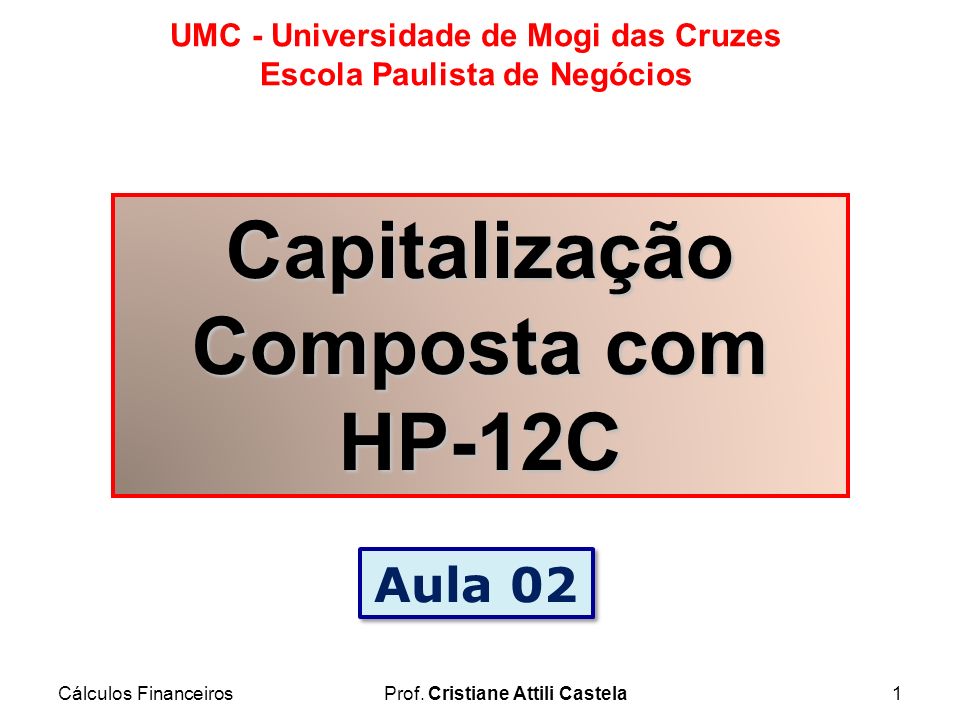 Capitalização Composta com HP-12C