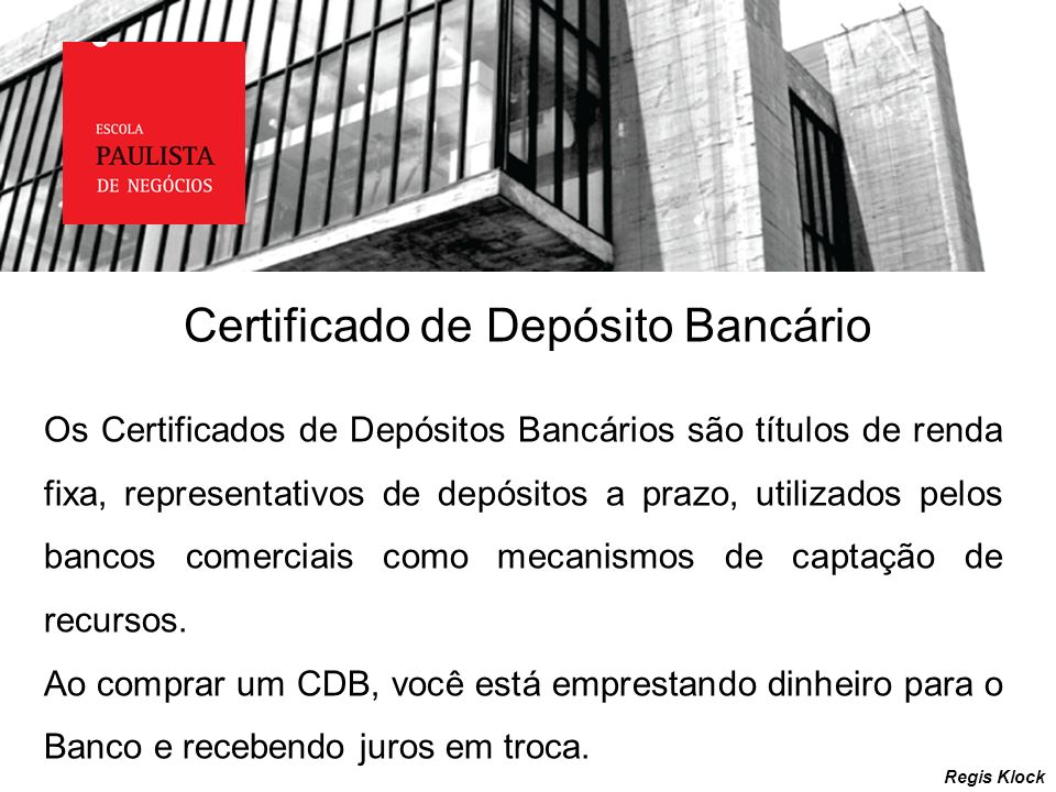 Certificado de Depósito Bancário