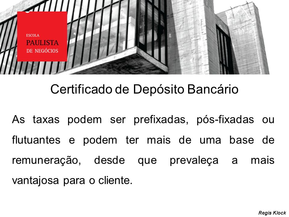Certificado de Depósito Bancário