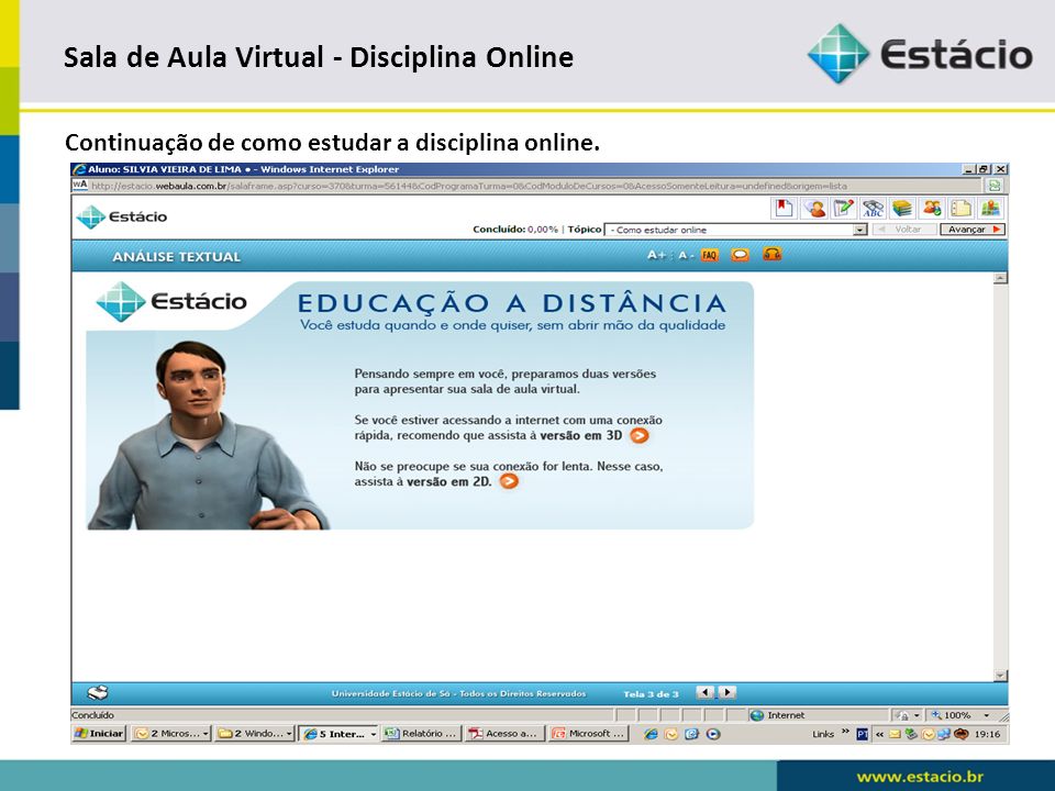 Sala de Aula Virtual - Disciplina Online