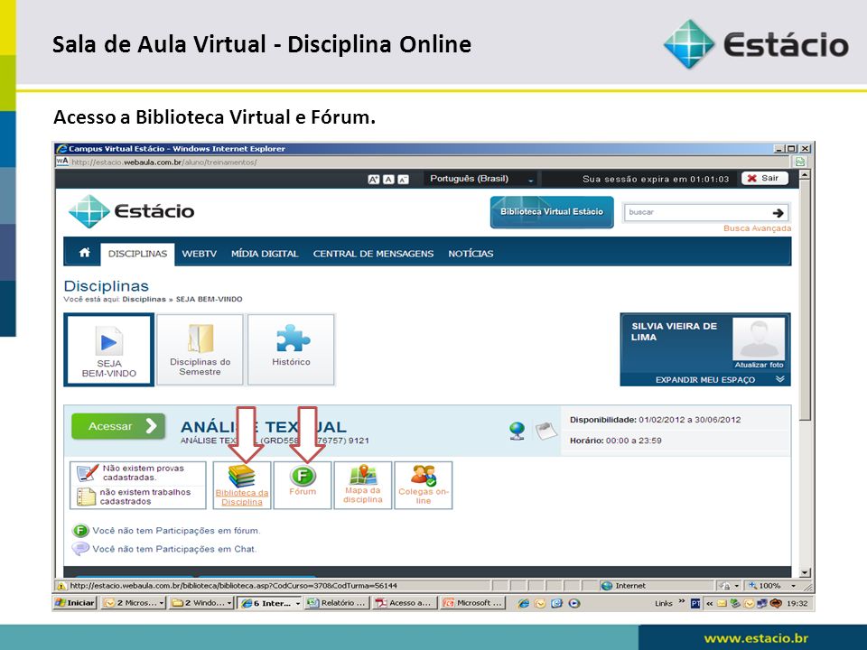 Sala de Aula Virtual - Disciplina Online