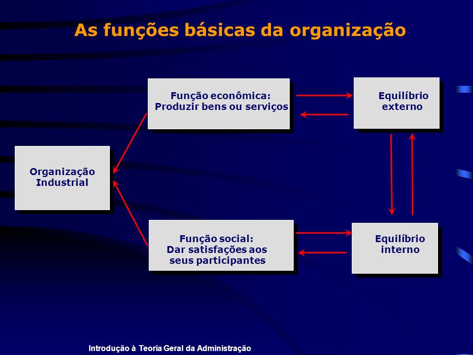 As funções básicas da organização