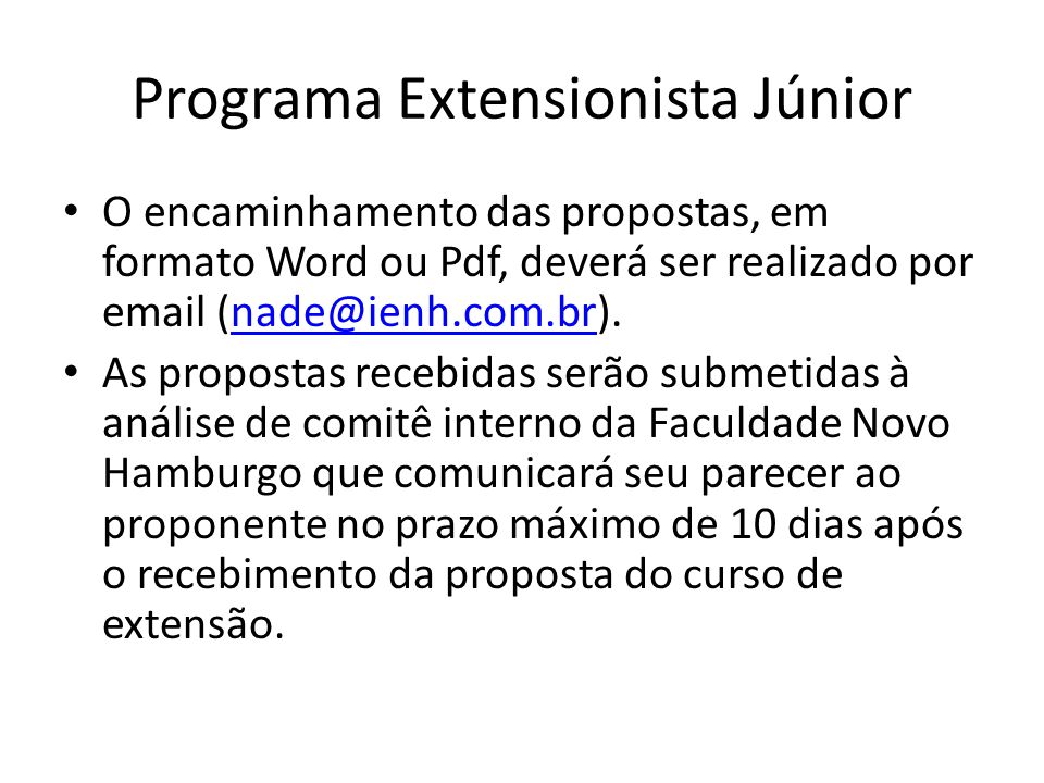 Programa Extensionista Júnior