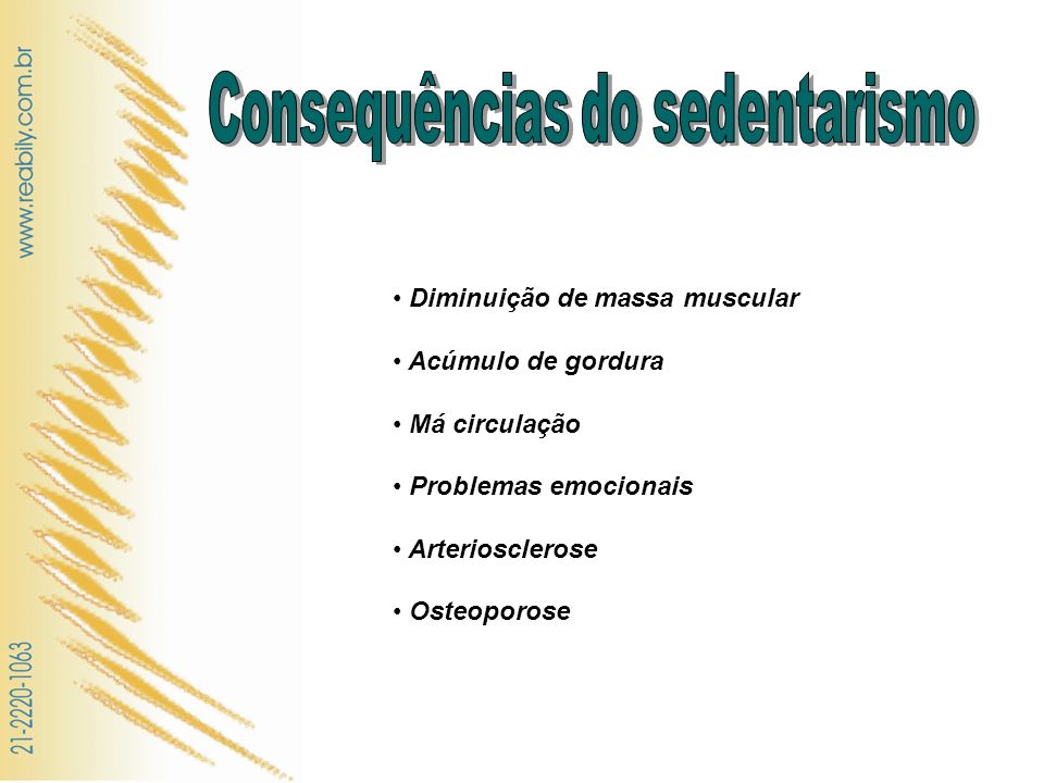 Consequências do sedentarismo