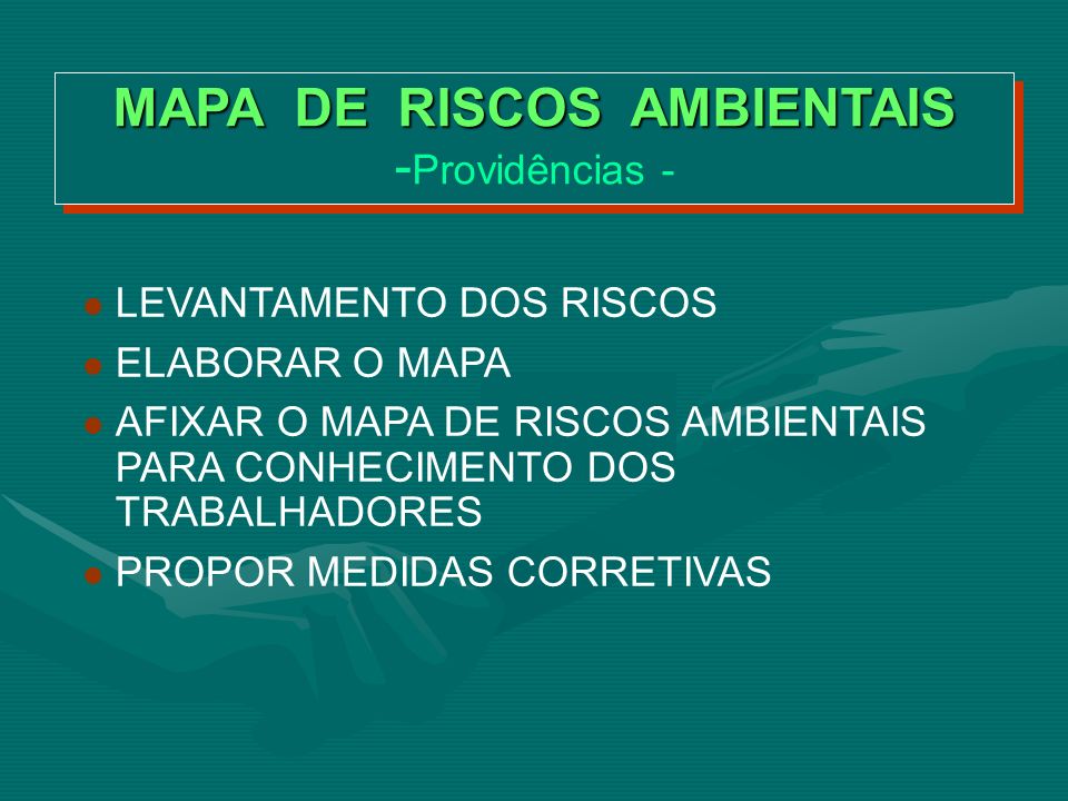 MAPA DE RISCOS AMBIENTAIS -Providências -